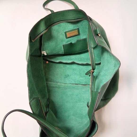 Annabel Ingall Green Leather  LargeTote Bag - Picture 6 of 10